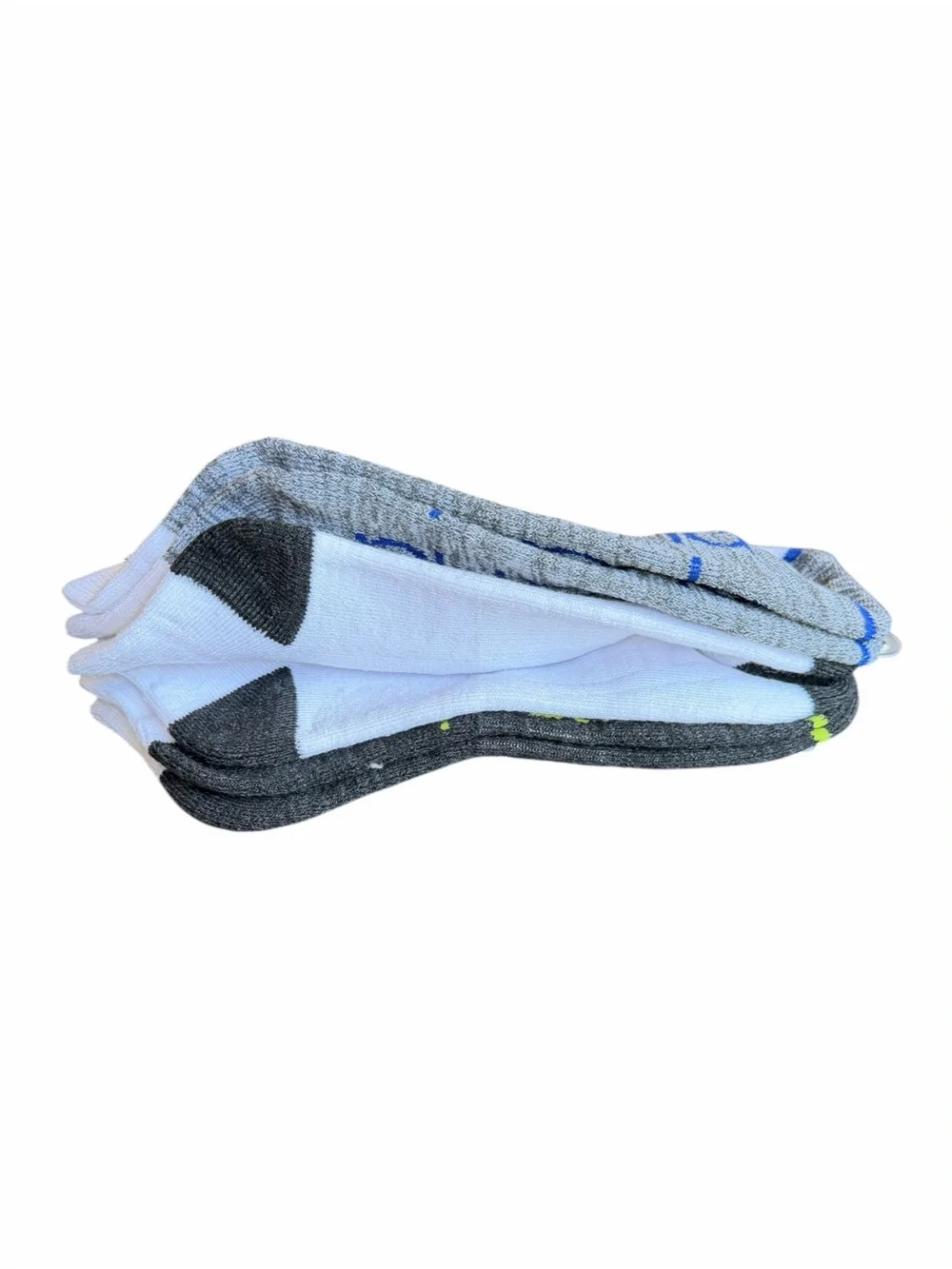 Apana Low-Cut Athletic Sock with Neon Lime Logo Set NWT